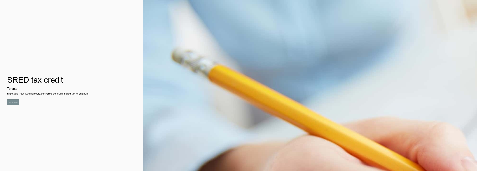 SRED tax credit
